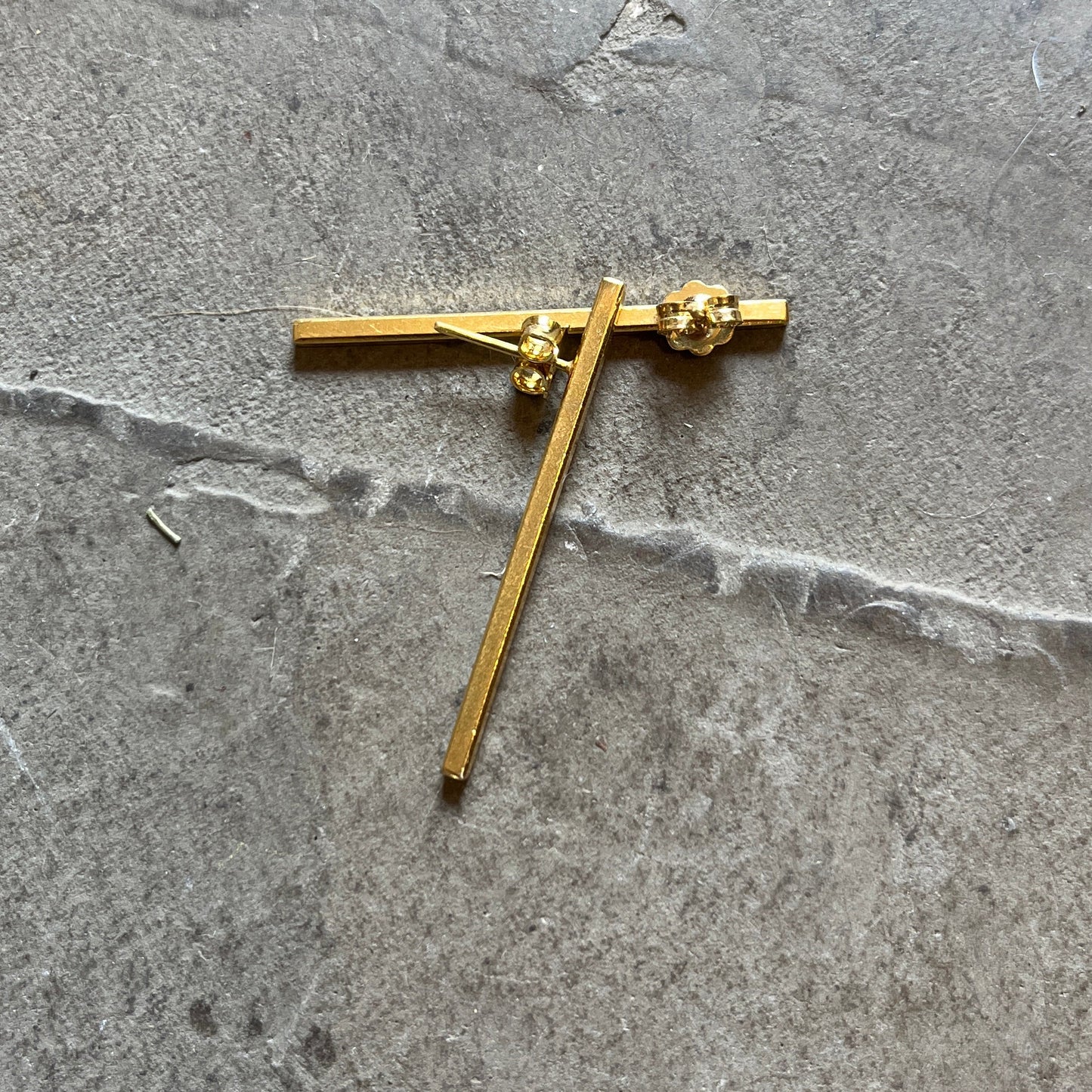 Aros Palito 4 cms Oro - MINIMAL GOLD