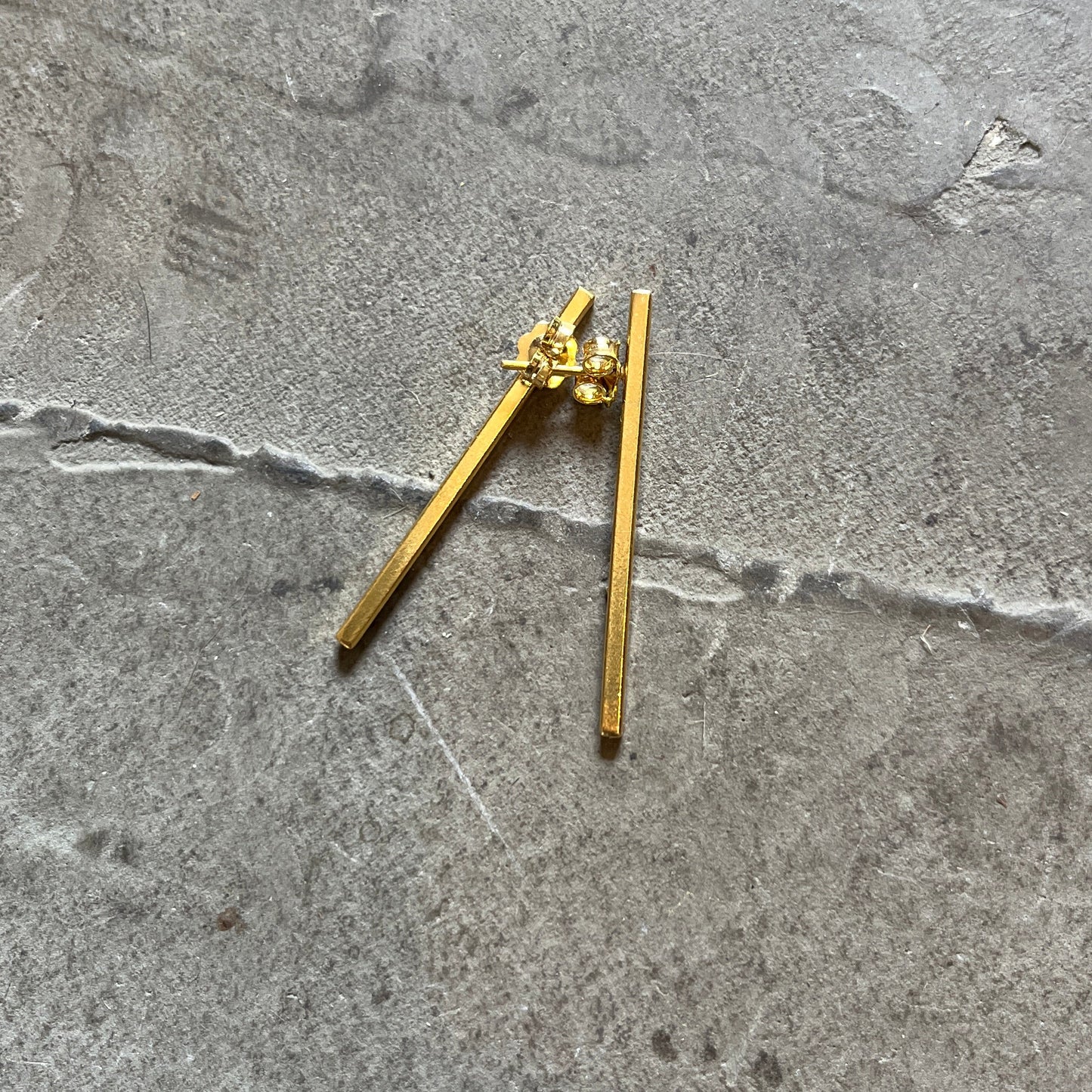 Aros Palito 4 cms Oro - MINIMAL GOLD