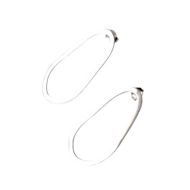 Aros Ovalo Irregular Plata - MINIMAL GOLD