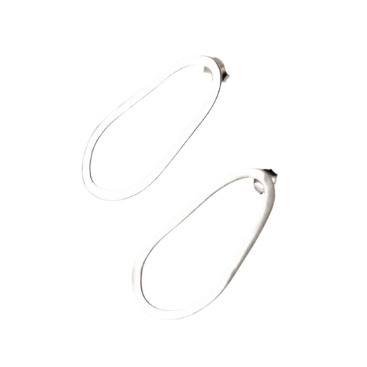 Aros Ovalo Irregular Plata - MINIMAL GOLD