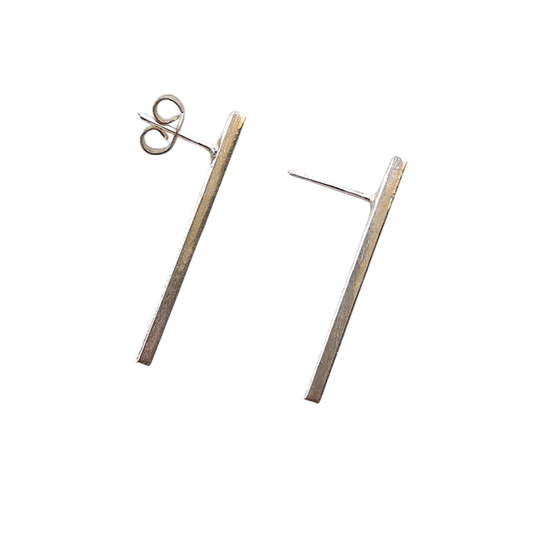 Aros Palito 3 cms Plata - MINIMAL GOLD