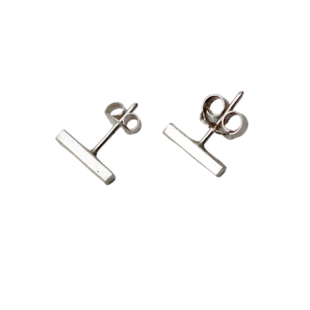 Aros Palito 1 cm. Plata - MINIMAL GOLD