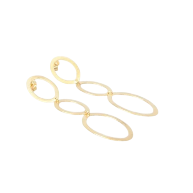 Aros 3 círculos - MINIMAL GOLD