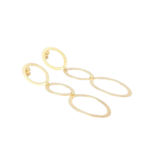 Aros 3 círculos - MINIMAL GOLD