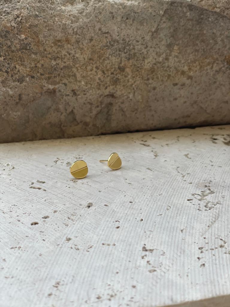 Aros Origami Círculo Oro - MINIMAL GOLD